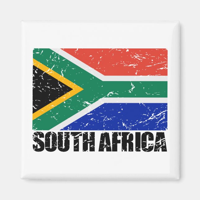 Südafrika-Vintage-Flagge Magnet (Vorne)