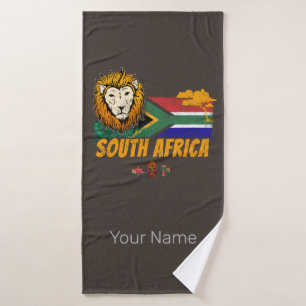 Südafrika Vintage-Löwenflagge Safari-Souvenir Badehandtuch