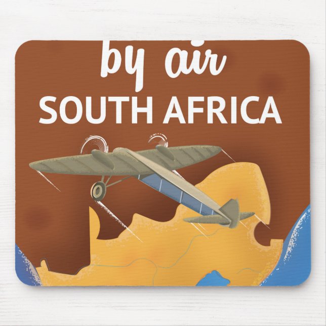 Südafrika Vintage-Reiseposter Mousepad (Vorne)
