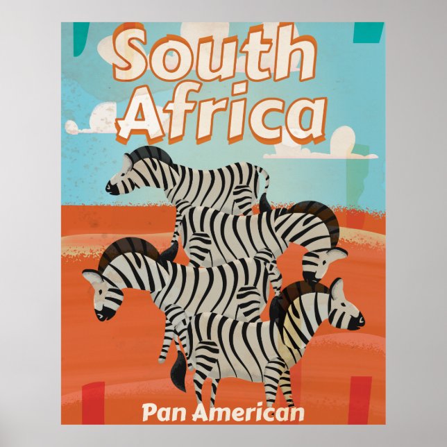 Südafrika Vintage Travel Poster (Vorne)