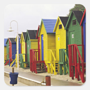 Südafrika, Western Cape, St James. Bunt Quadratischer Aufkleber