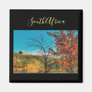 Südafrika Winter Herbst Landschaft Schnee Magnet