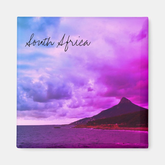 Südafrika ZA Lion's Head Landscape View Magnet (Vorne)