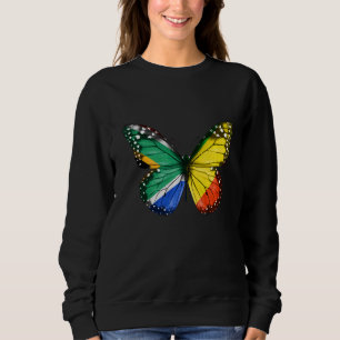 Südafrikanische Congon-Flag-Butterfly Sweatshirt