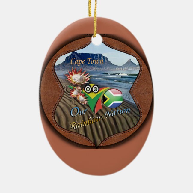 Südafrikanische Designschmuck Keramik Ornament (Hinten)