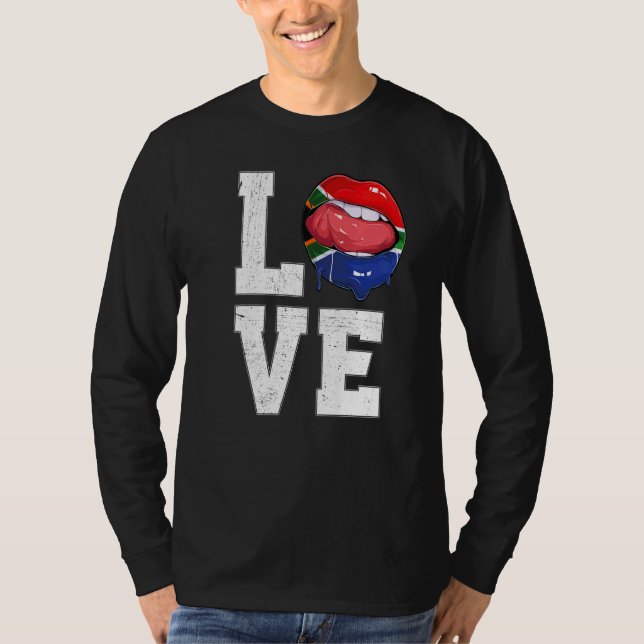 Südafrikanische Fahne-Liebe Südafrikas T-Shirt (Vorderseite)