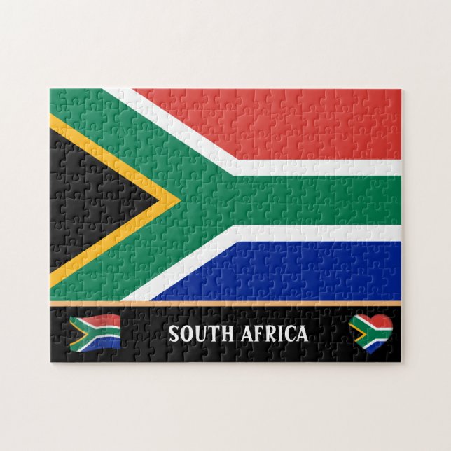 Südafrikanische Flagge & afrikanisches Land /Südaf (Horizontal)