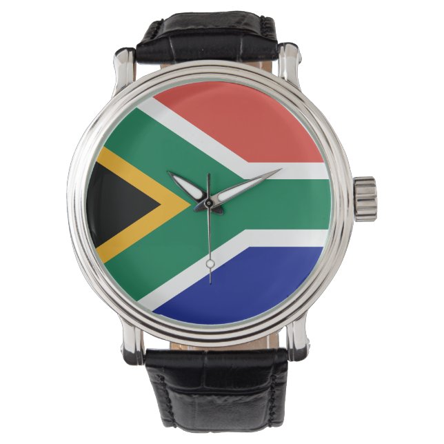 Südafrikanische Flagge Armbanduhr (Vorderseite)