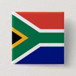 Südafrikanische Flagge Button