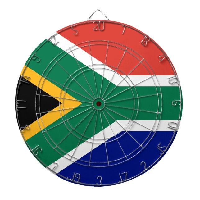 Südafrikanische Flagge Dartscheibe (vorne)