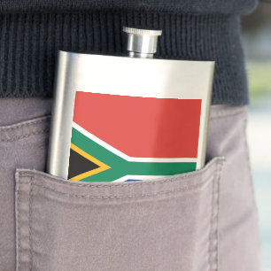 Südafrikanische Flagge Flachmann
