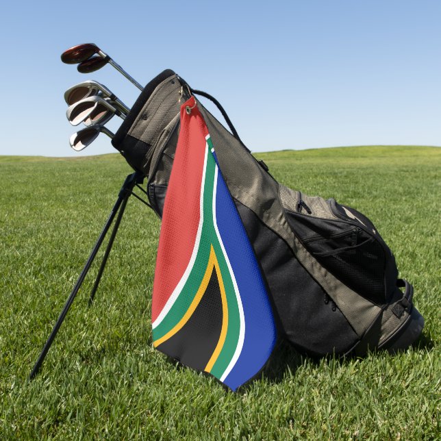 Südafrikanische Flagge Golfhandtuch (Gras)