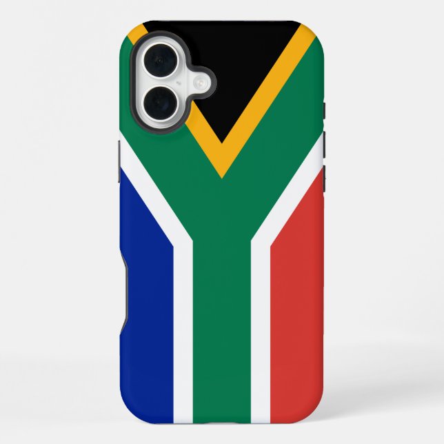 Südafrikanische Flagge iPhone 16 Plus Hülle (Rückseite)