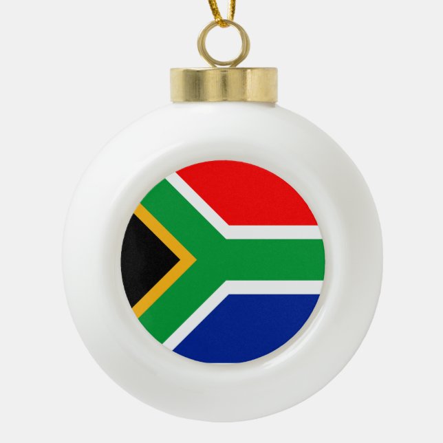 Südafrikanische Flagge Keramik Kugel-Ornament (Vorderseite)