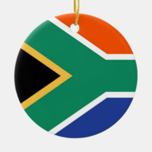 Südafrikanische Flagge Keramikornament