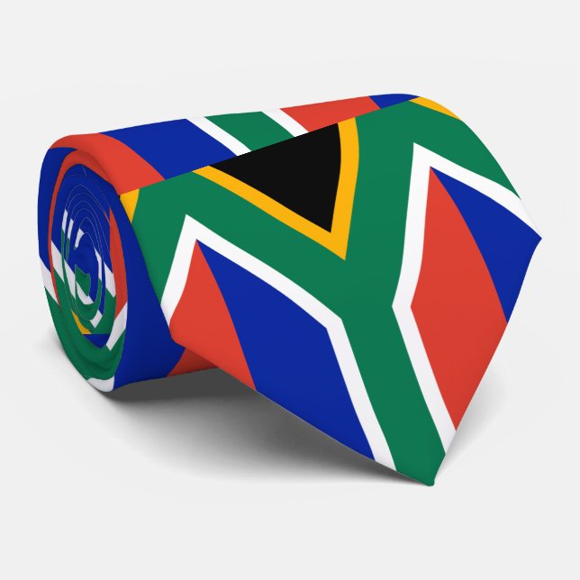 Südafrikanische Flagge Krawatte (Gerollt)