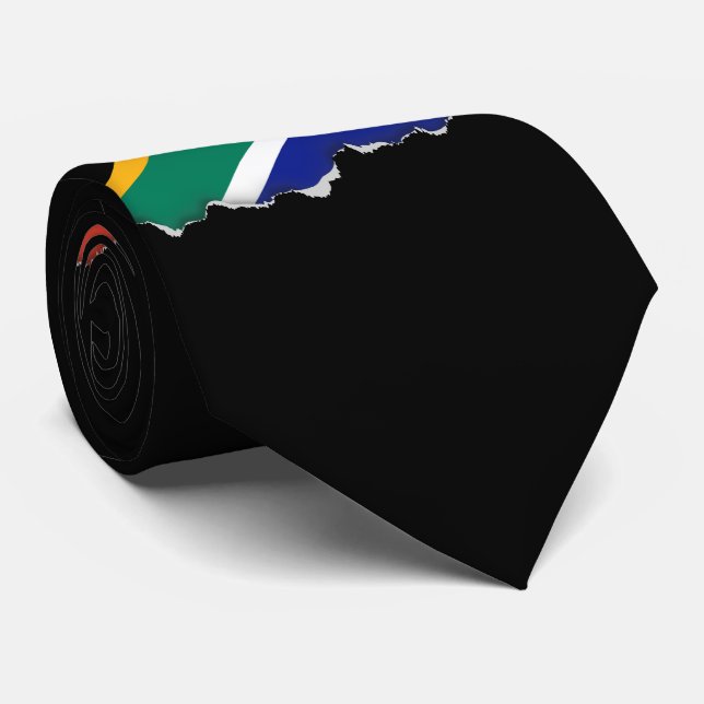 Südafrikanische Flagge Krawatte (Gerollt)
