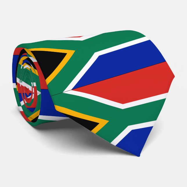Südafrikanische Flagge Krawatte (Gerollt)