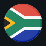 Südafrikanische Flagge Magnet<br><div class="desc">Flagge Südafrikas. Die Flagge Südafrikas wurde am 27. April 1994 zu Beginn der Parlamentswahlen in Südafrika 1994 adoptiert, um die seit 1928 verwendete Flagge zu ersetzen. Die neue Nationalflagge, entworfen von Staat Herald Frederick Brownell, wurde ausgewählt, um die neue Demokratie zu repräsentieren. Drei der Farben - schwarz, grün und gelb...</div>