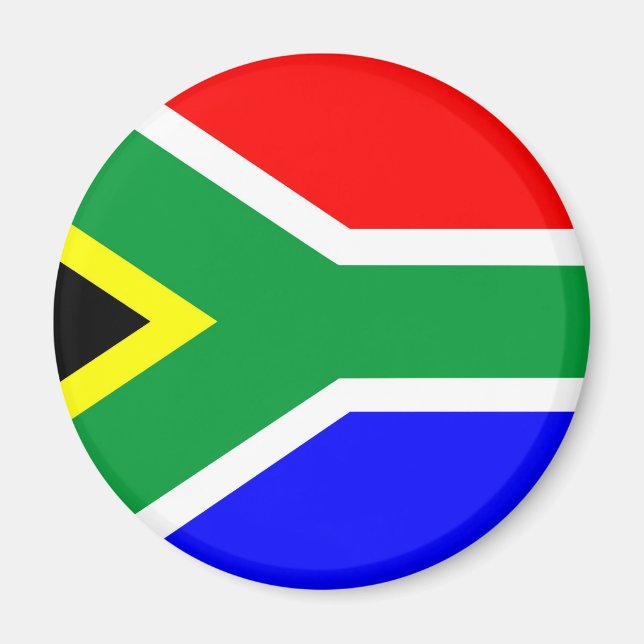 Südafrikanische Flagge Magnet (Vorne)