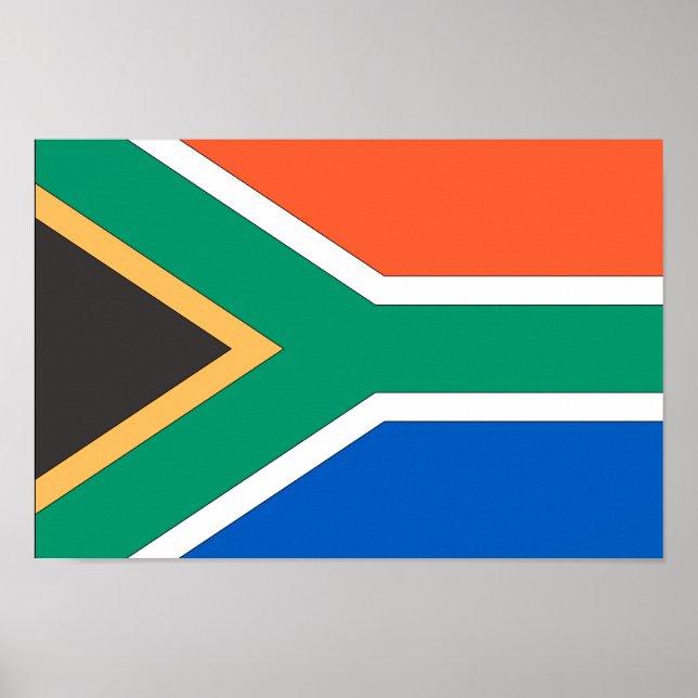 Südafrikanische Flagge Poster (Vorne)