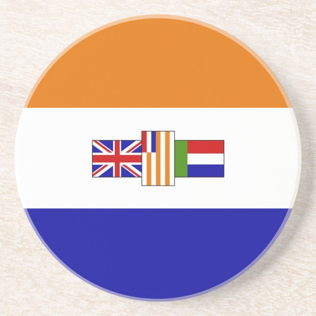 Südafrikanische Flagge Sandstein Untersetzer (Vorne)