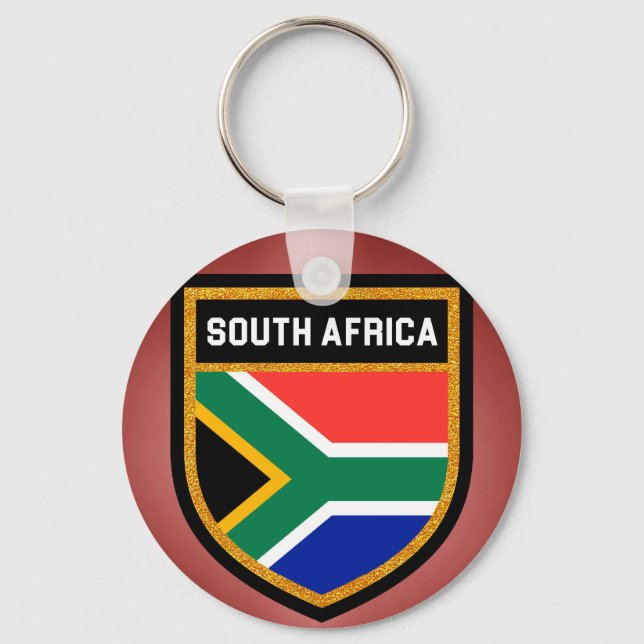 Südafrikanische Flagge Schlüsselanhänger (Vorderseite)