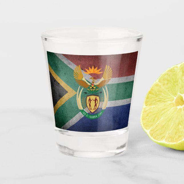 Südafrikanische Flagge Schnapsglas (Vorderseite)