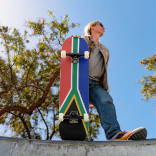 Südafrikanische Flagge Skateboard