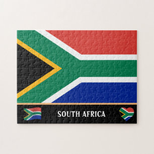 Südafrikanische Flagge und afrikanisches Land /S