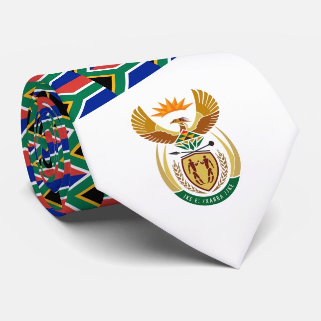 Südafrikanische Flagge und Wappen, Südafrika Krawatte (Gerollt)