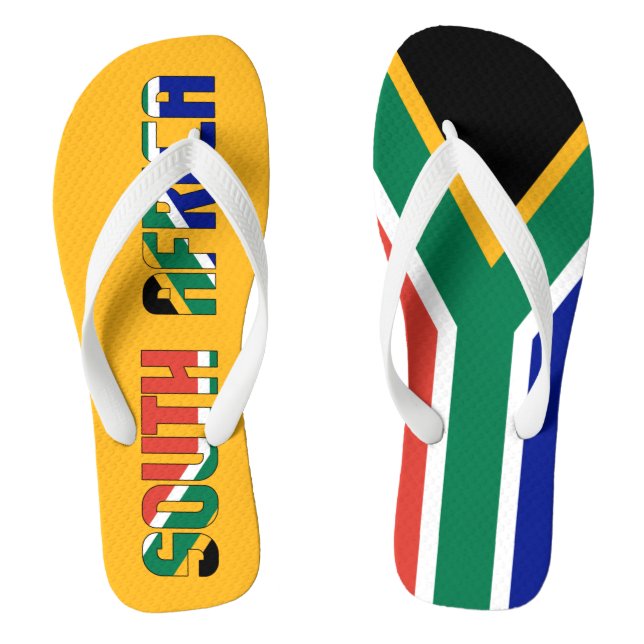 Südafrikanische Flagge - Unglaublich Flip Flops (Fußbett)