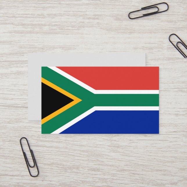 Südafrikanische Flagge Visitenkarte (Vorderseite/Rückseite Beispiel)