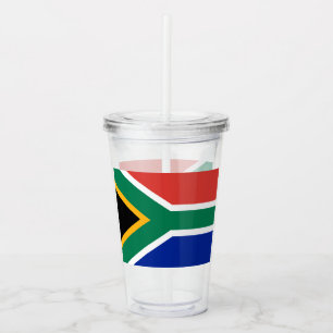 Südafrikanische Flagge von Südafrika Acryltrinkbecher