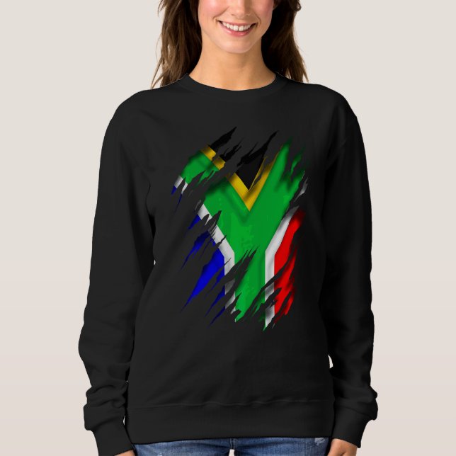 Südafrikanische Flagge von Za Zaf Sweatshirt (Vorderseite)