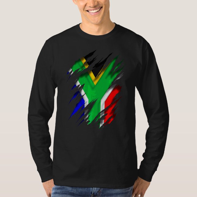 Südafrikanische Flagge von Za Zaf T-Shirt (Vorderseite)