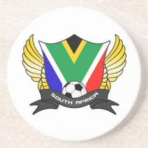 Südafrikanische Fußball-Untersetzer Sandstein Untersetzer