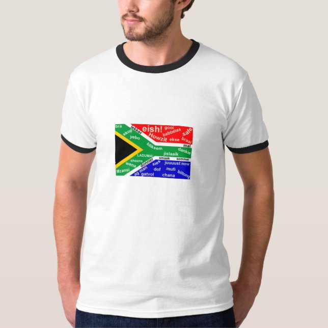Südafrikanischer Jargon-T - Shirt - kundengerecht (Vorderseite)