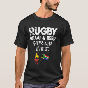 Südafrikanischer Rugby-Braai und Bier, warum ich h T-Shirt