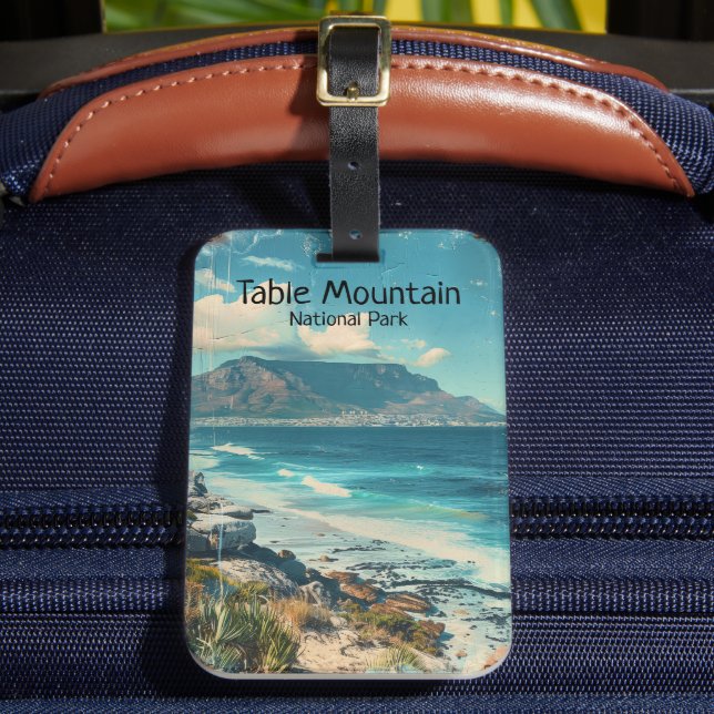 Südafrikanischer Tafelberg-Nationalpark Gepäckanhänger (Vorderseite Insitu 2)