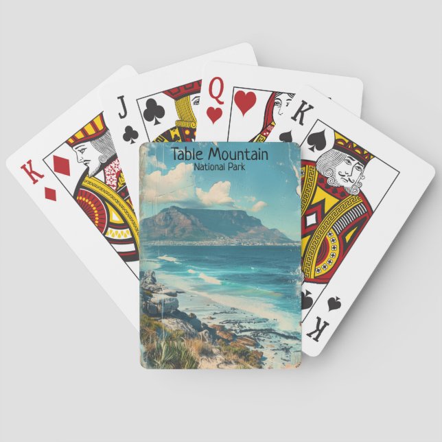 Südafrikanischer Tafelberg-Nationalpark Spielkarten (Rückseite)