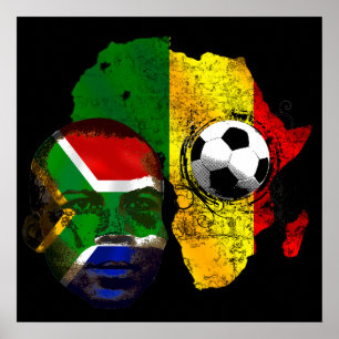 Südafrikanisches Flaggengesicht der Poster