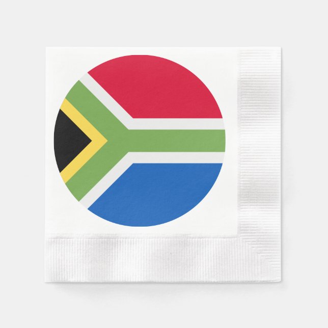Südafrikanisches Flaggenpapier Napoleon Serviette (Vorderseite)