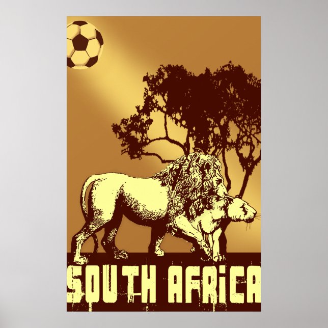 Südafrikanisches Fußballposter Poster (Vorne)