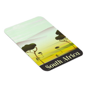 Südafrikanisches LandschaftsAbends-Reiseplakat Magnet
