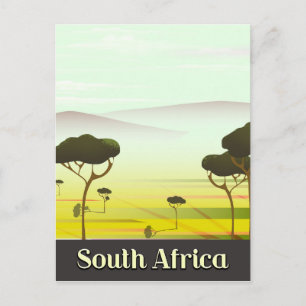 Südafrikanisches Landschaftsposter Abend Postkarte