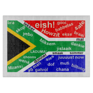 Südafrikanisches Slang Chopping Board Schneidebrett