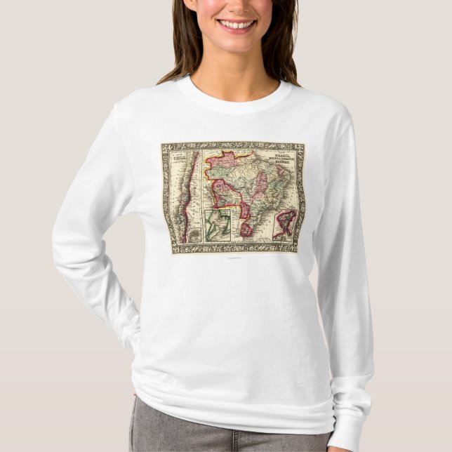 SüdAmericaPanoramic MapSouth Amerika 2 T-Shirt (Vorderseite)