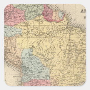 Südamerika 21 quadratischer aufkleber