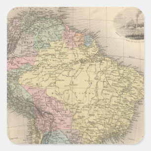 Südamerika 26 quadratischer aufkleber